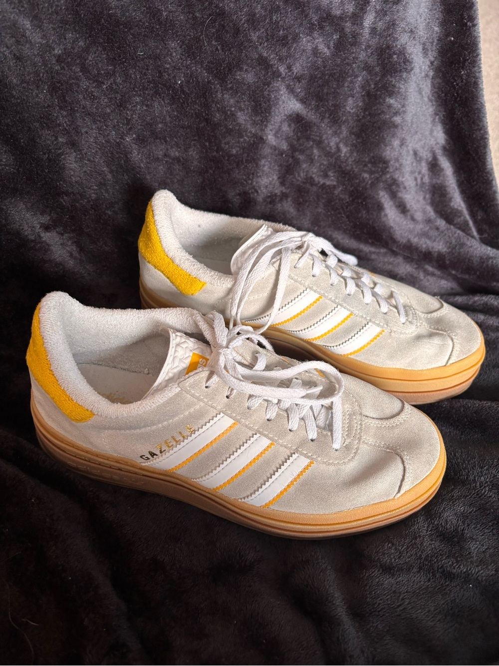 adidas Gazelle Women's off-White and Yellow Low-Top Sneakers